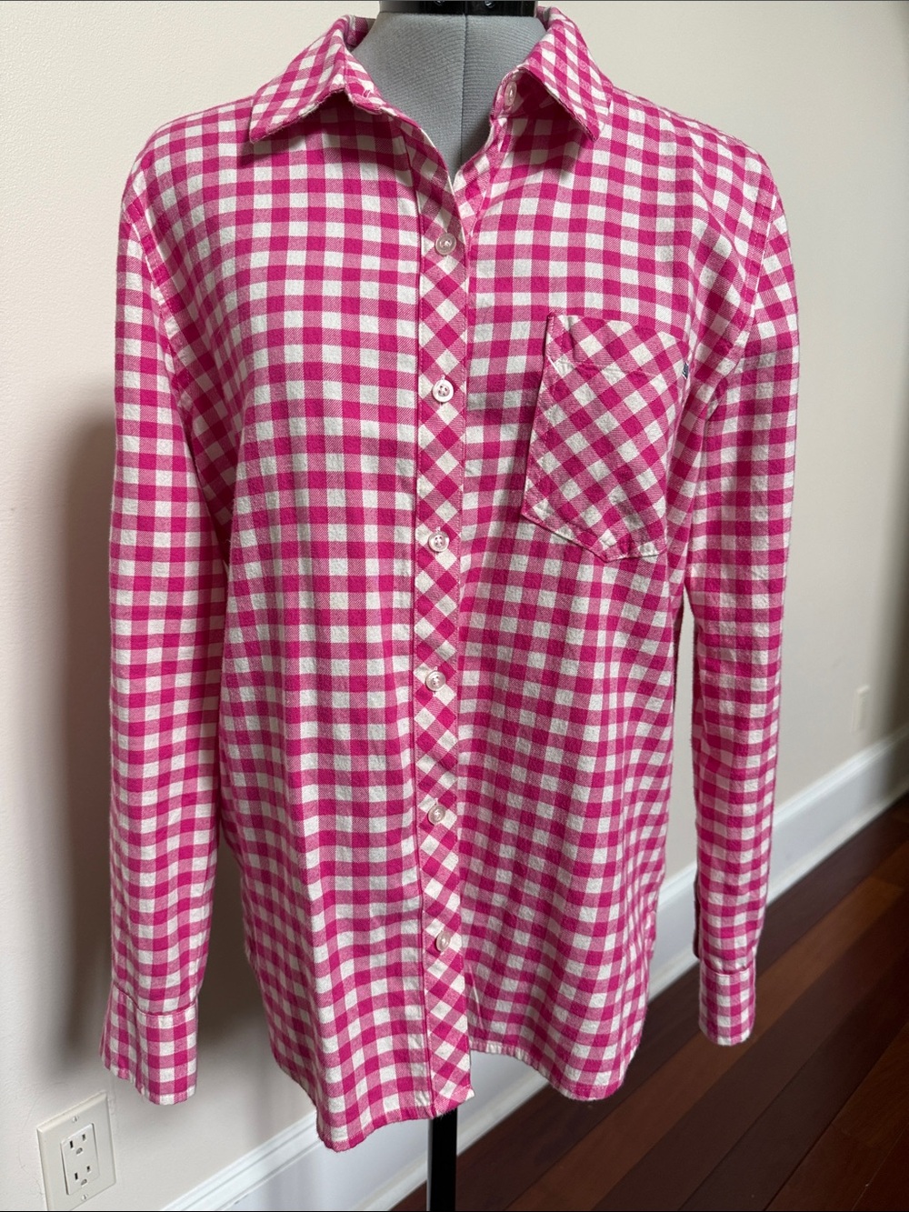 Vineyard Vines Pink and White Gingham Button-Down Shirt